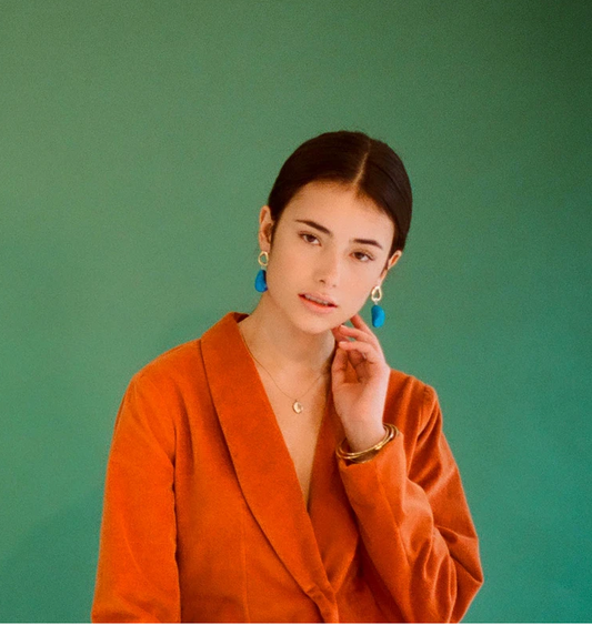 Organic Turquoise Earrings